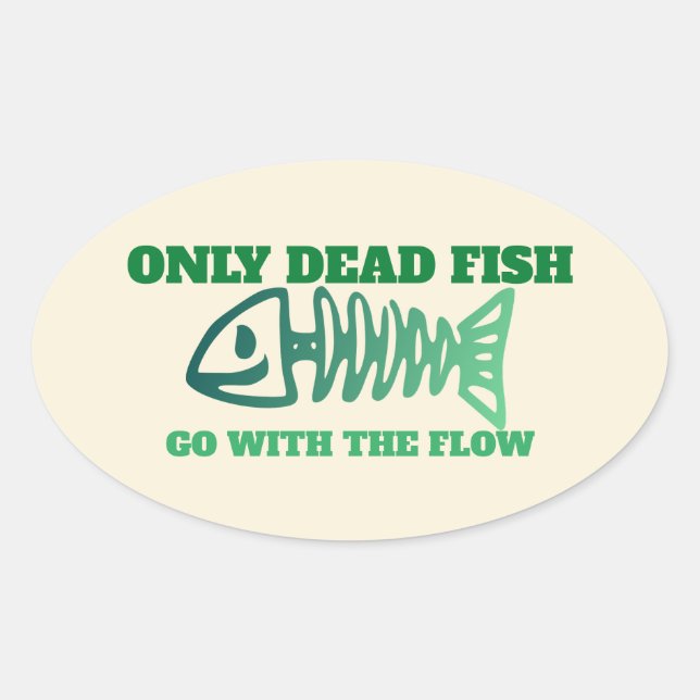 Pegatina Ovalada No Conformista - No Va Con El Flujo (Anverso)