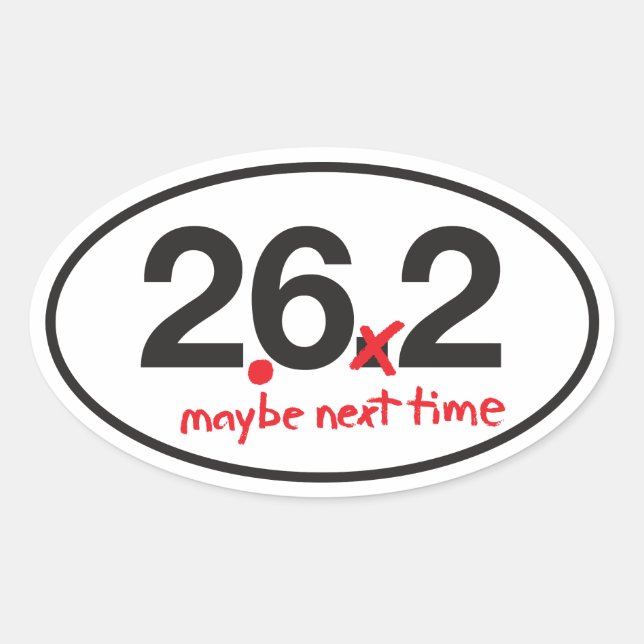 Pegatina Ovalada No es una maratón (Anverso)