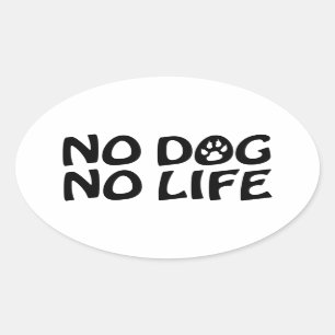 PEGATINA OVALADA NO HAY PERRO NI VIDA