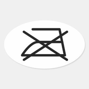 PEGATINA OVALADA ¡NO HIERRO!