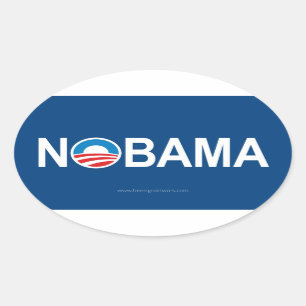 PEGATINA OVALADA NOBAMA