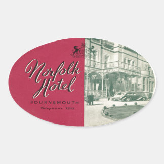 Pegatina Ovalada Norfolk Hotel Bournemouth