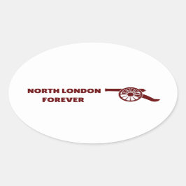 Pegatina Ovalada North London Forever