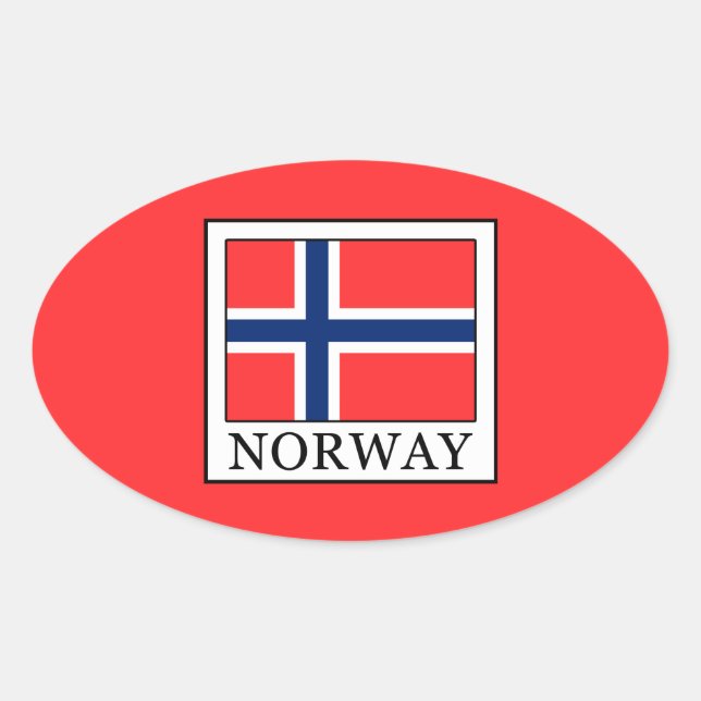 Pegatina Ovalada Noruega (Anverso)