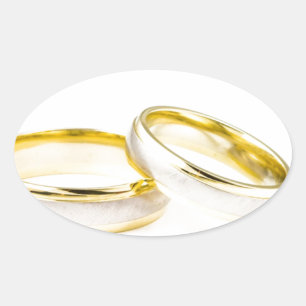 Pegatina Ovalada Novia Boda Amor Anillos de Boda del Novio Fiesta d