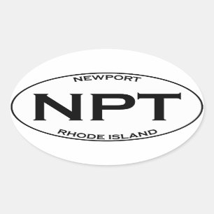 Pegatina Ovalada NPT - Newport Rhode Island