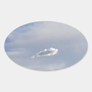 Pegatina Ovalada Nube Y Nube
