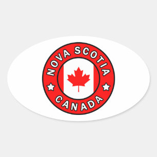 Pegatina Ovalada Nueva Escocia Canadá