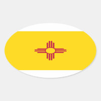 Nuevo México* Bandera Oval estilo Euro