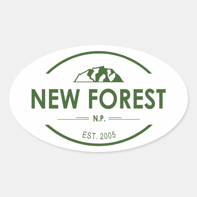 Pegatina Ovalada Nuevo Parque Nacional Forestal (Anverso)