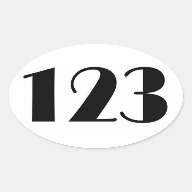 Pegatina Ovalada Número 123 a mediados del siglo (Anverso)