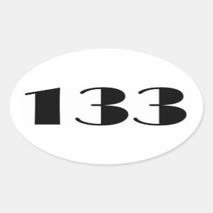 Pegatina Ovalada Número 133 a mediados del siglo