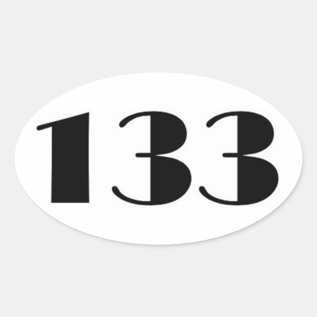 Pegatina Ovalada Número 133 Siglo Medio (Anverso)