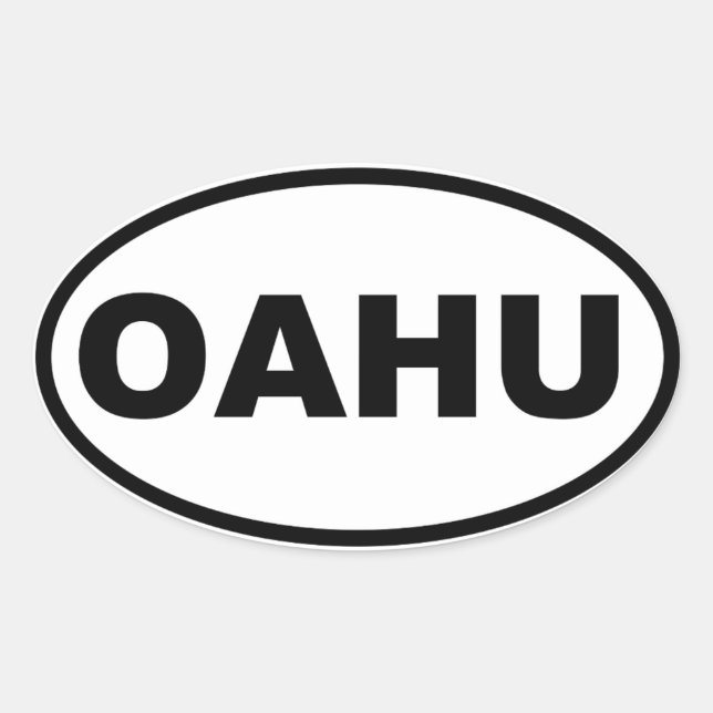 PEGATINA OVALADA OAHU (Anverso)