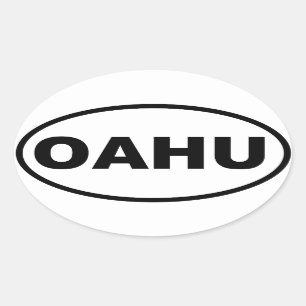 PEGATINA OVALADA OAHU