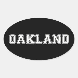 Pegatina Ovalada Oakland California