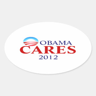 Pegatina Ovalada ¡Obamacare significa los cuidados de Obama!