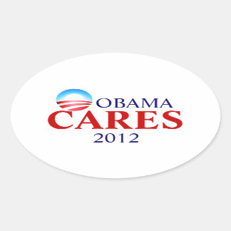 Pegatina Ovalada Obamacare significa que a Obama le importa!