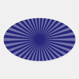 Pegatina Ovalada Objetivo azul:
