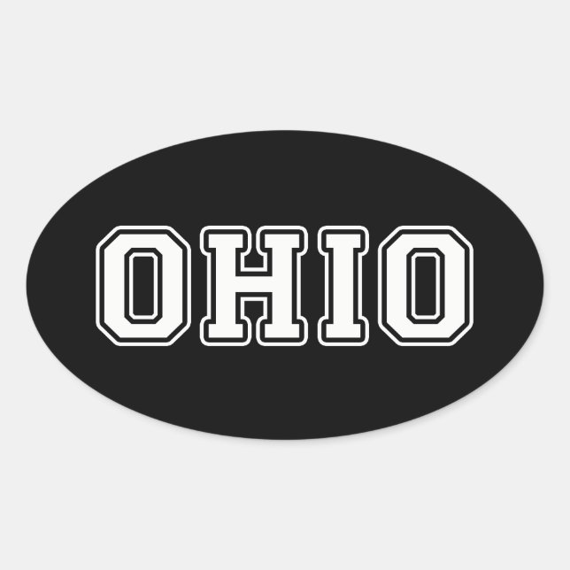 Pegatina Ovalada Ohio (Anverso)