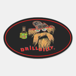 Pegatina Ovalada Oilfield DRILLBILLY