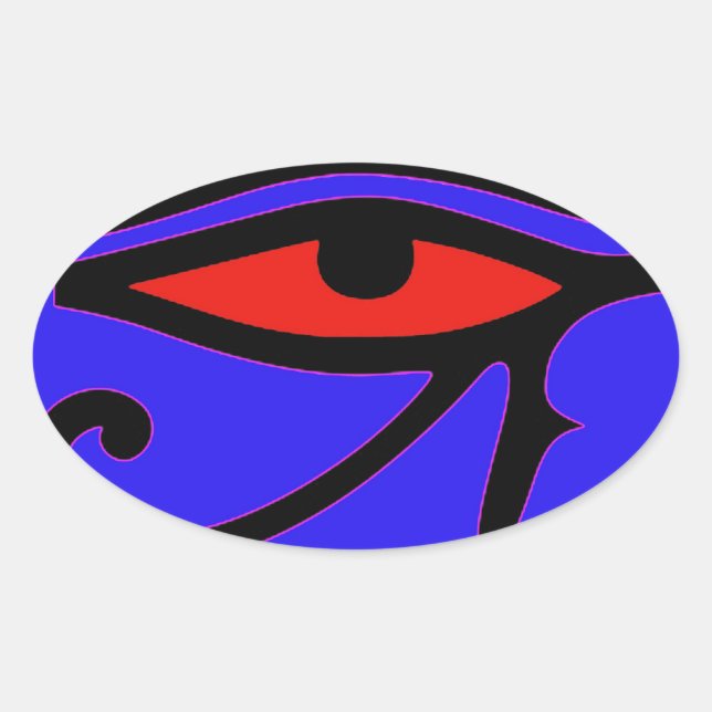 Pegatina Ovalada Ojo de Horus (Anverso)