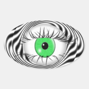 PEGATINA OVALADA OJOS HIPNOTÓTICOS - HIPNOTISTA