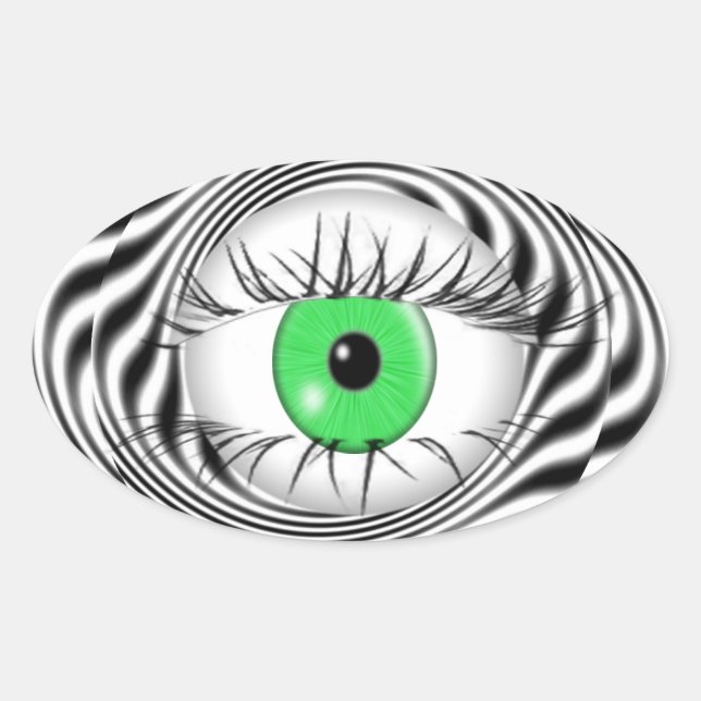 PEGATINA OVALADA OJOS HIPNOTÓTICOS - HIPNOTISTA (Anverso)