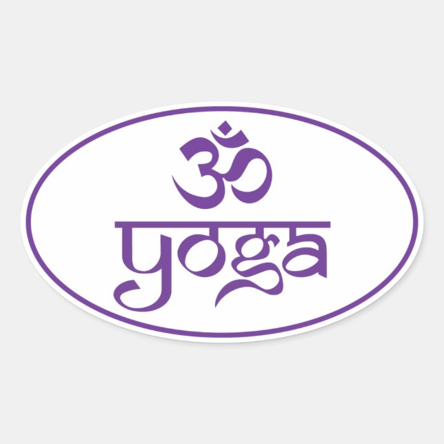 Pegatina Ovalada Om Yoga (Anverso)