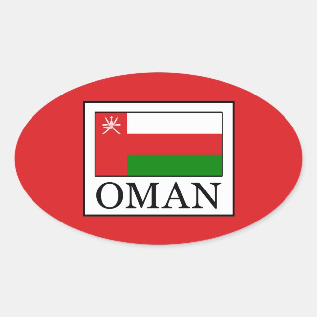 Pegatina Ovalada Oman (Anverso)