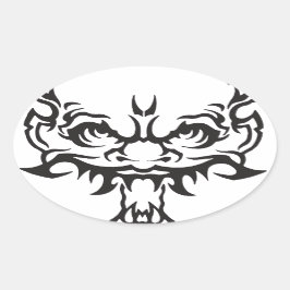 Pegatina Ovalada Oni Demon