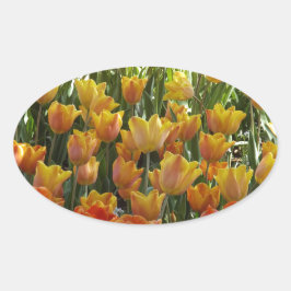 Pegatina Ovalada Orange-&-Yelow-Tulips.jpg