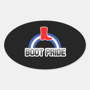 Pegatina Ovalada Orgullo de Boot
