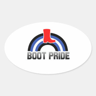 Pegatina Ovalada Orgullo de Boot