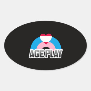 Pegatina Ovalada Orgullo de Juego de Edad