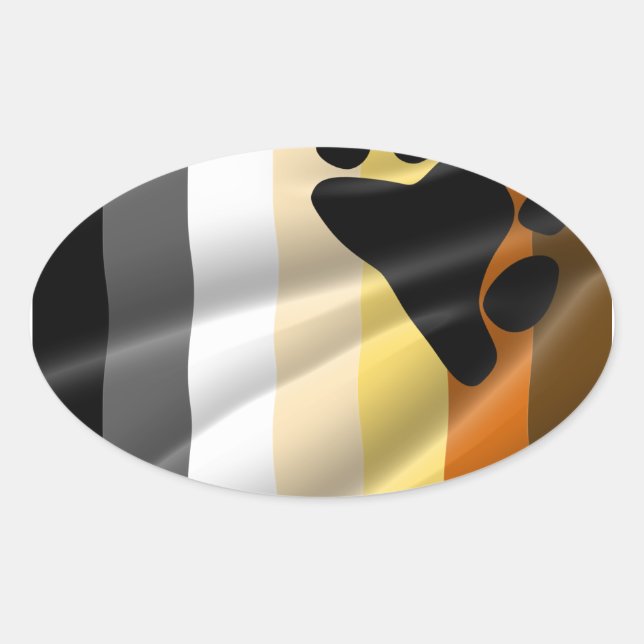 PEGATINA OVALADA ORGULLO DEL OSO (Anverso)