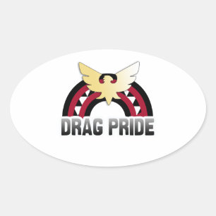 Pegatina Ovalada Orgullo Drag