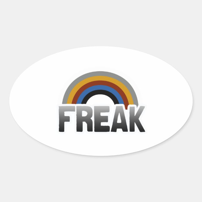 Pegatina Ovalada Orgullo freak (Anverso)