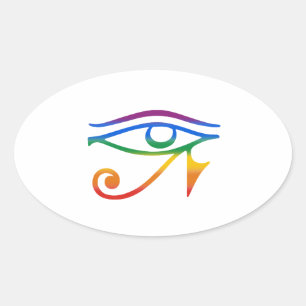 Pegatina Ovalada Orgullo gay Gótico