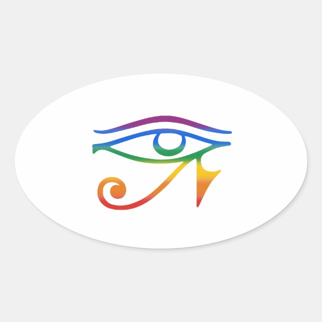 Pegatina Ovalada Orgullo gay Gótico (Anverso)