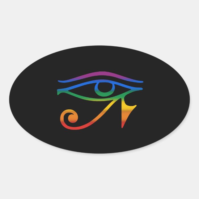 Pegatina Ovalada Orgullo gay gótico (Anverso)