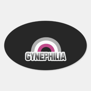 Pegatina Ovalada Orgullo Ginefilia