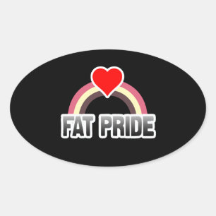 Pegatina Ovalada Orgullo Gordo