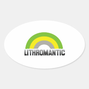 Pegatina Ovalada Orgullo litromántico