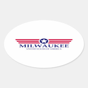 Pegatina Ovalada Orgullo Milwaukee
