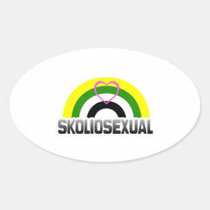 Pegatina Ovalada Orgullo skoliosexual