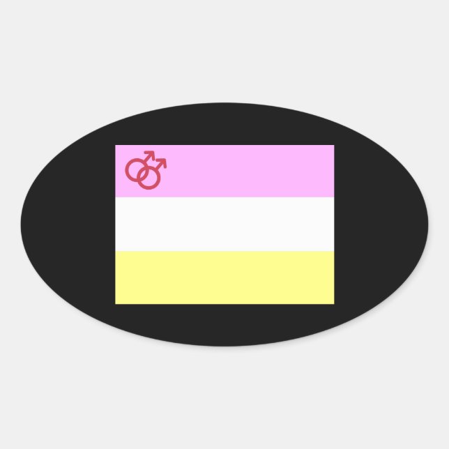 Pegatina Ovalada Orgullo Twink (Anverso)