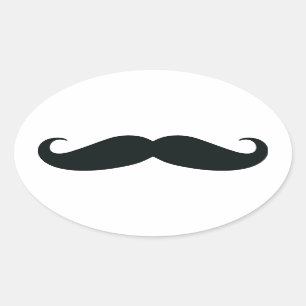 Pegatina Ovalada Orgulloso de mi Stache….Bigote