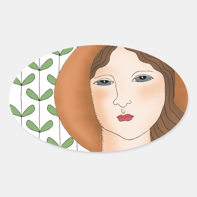 Pegatina Ovalada Orgulloso de ser orgánico (Anverso)