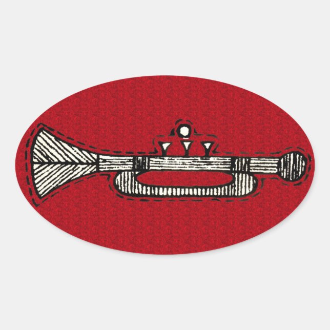 Pegatina Ovalada Ornamentos de época (Anverso)